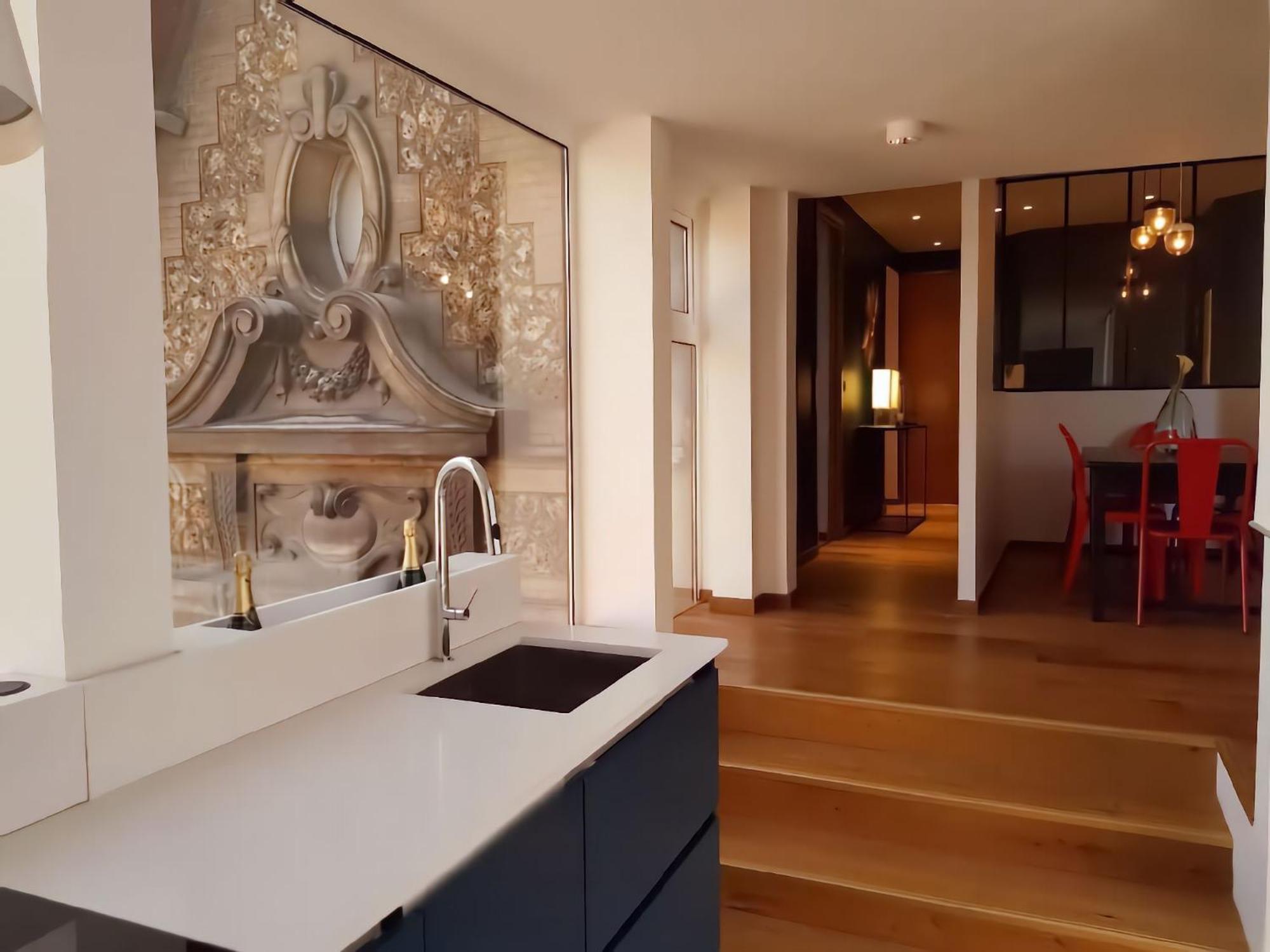 Appartement Design Rouen-Gare Avec Parking Prive Extérieur photo